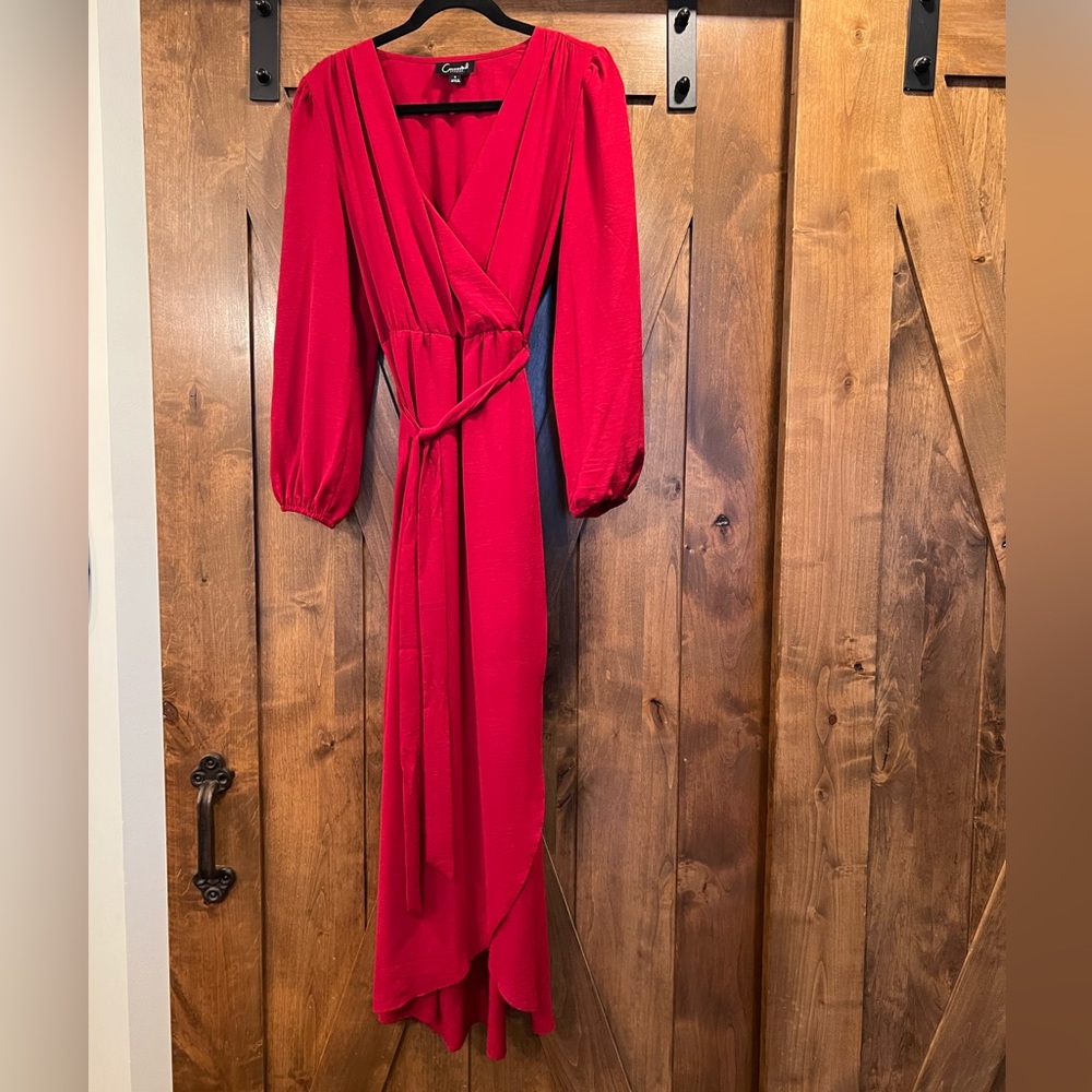 Red long dress